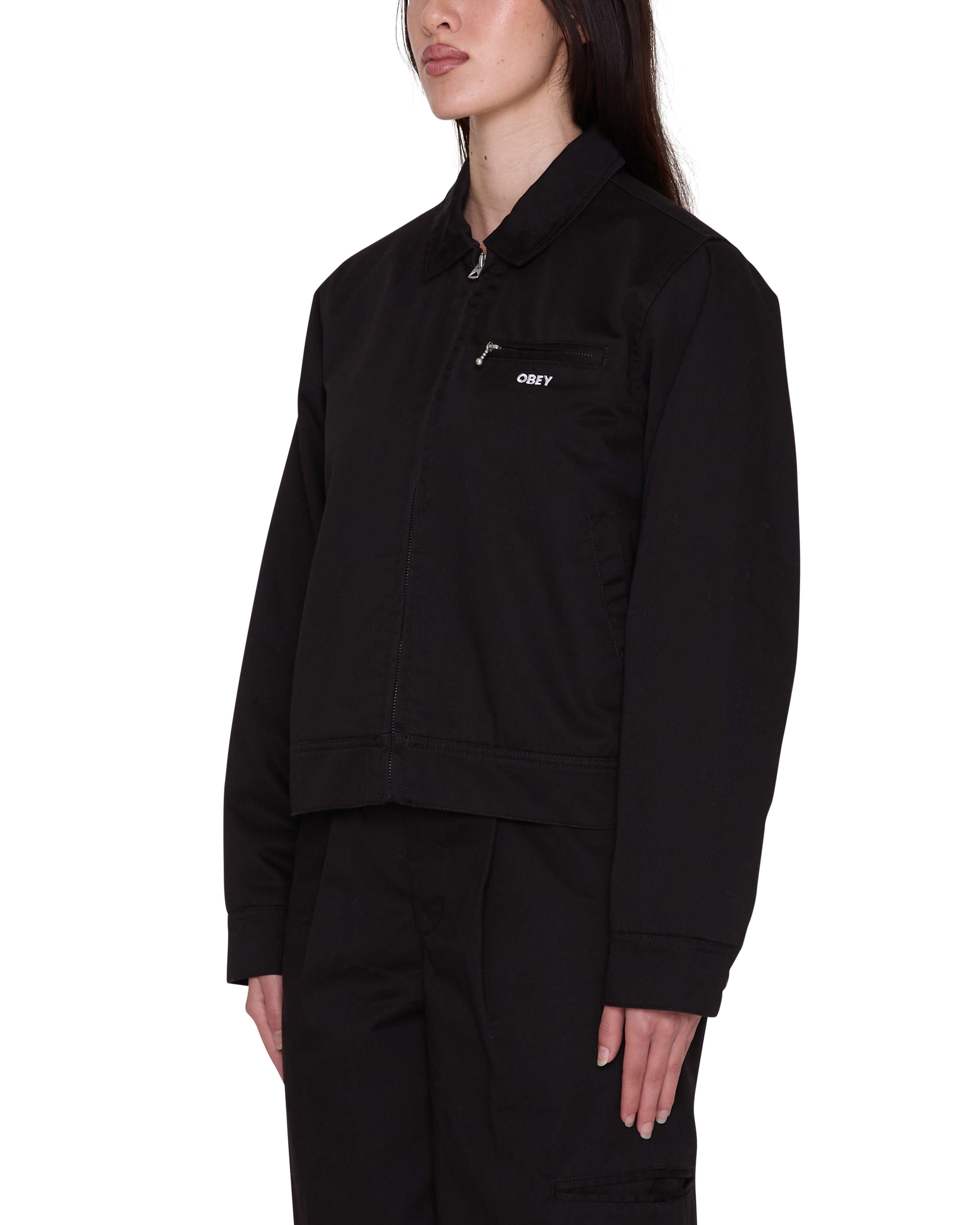 Obey Arden Jacket Black Damen Übergangsjacke Workwear schwarz